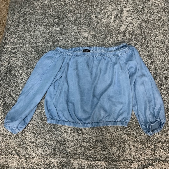 7 For all mankind Off shoulder top M - Picture 5 of 10